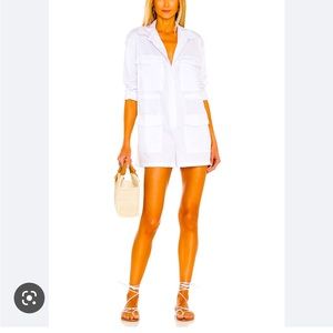 Mikoh revolve Hawaii 100% linen collared romper pockets xs